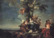Giovanni Domenico Ferretti The Rape of Europa Spain oil painting artist